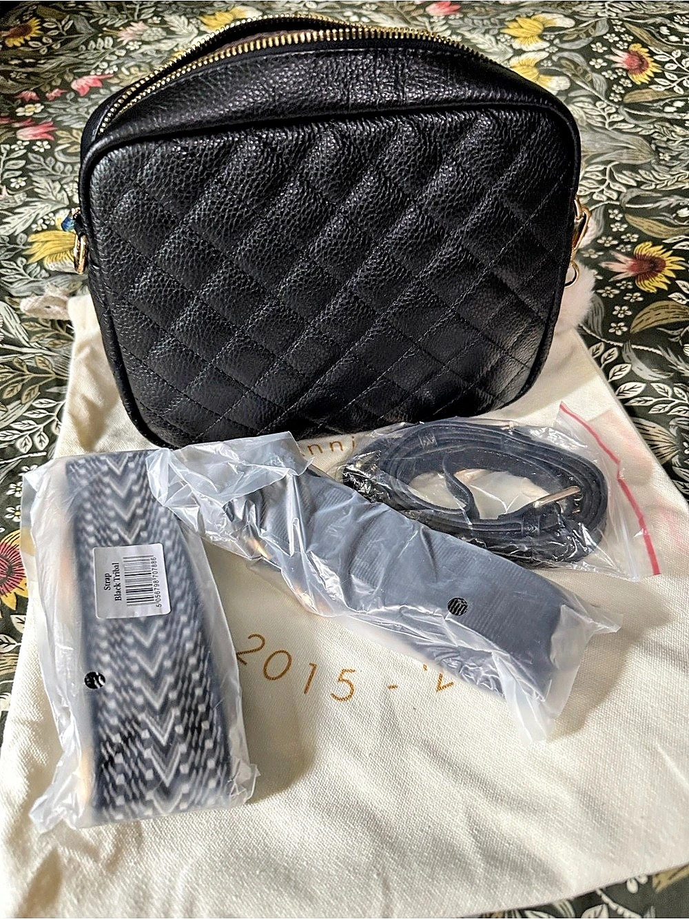 Pom Pom London Original Plus Quilted Bag Black NWT